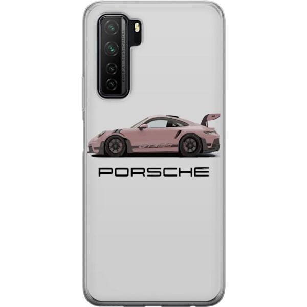 Huawei P40 lite 5G Genomskinligt Skal Porsche 911 Pink