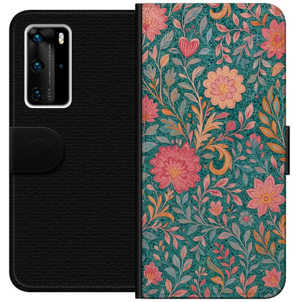 Huawei P40 Pro Lommeboketui Floral Dream