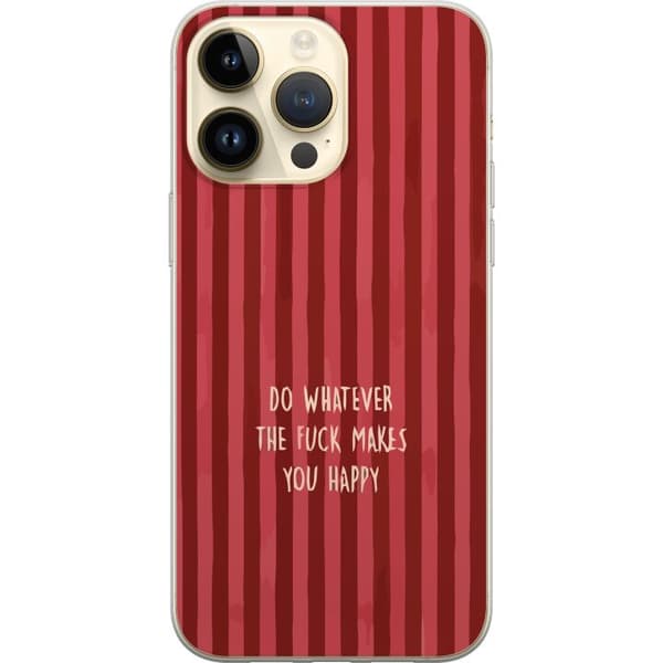 Kompatibel Mobilcover til Apple iPhone 14 Pro Max Gör det som gör dig glad rød