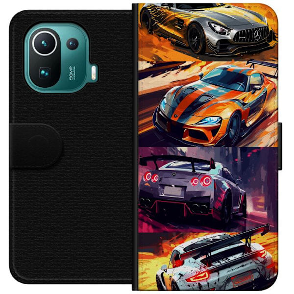 Xiaomi Mi 11 Pro Lompakkokotelo Ralli kuume - vauhdikas teema