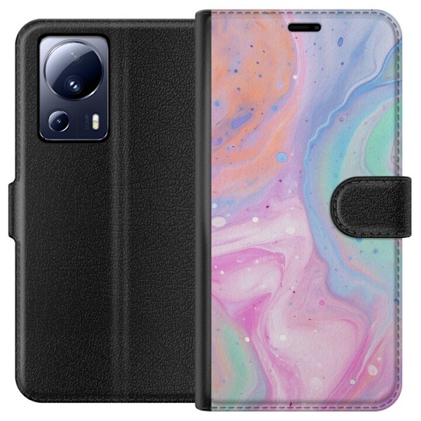 Xiaomi 13 Lite Tegnebogsetui Pastelmarmor