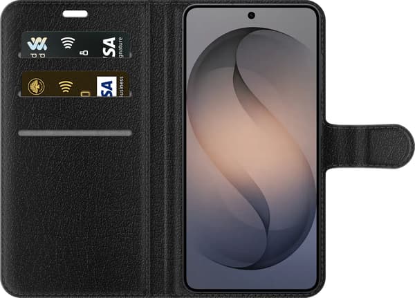 Kompatibel Tegnebogsetui til Samsung Galaxy S26 Stregkode - Sort motiv i begrænset oplag - Stregkode. sort