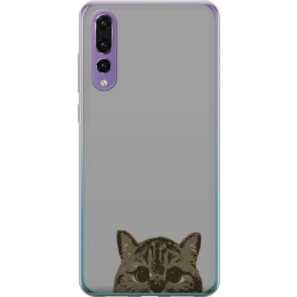 Huawei P20 Pro Gennemsigtig cover Grå Katteblik - stilfuld ka