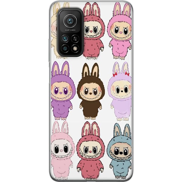 Xiaomi Mi 10T 5G Gennemsigtig cover Labubu Pink Monster - Popk
