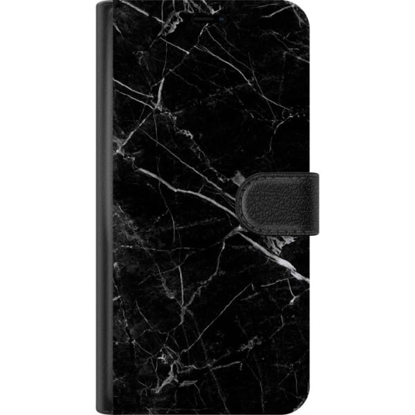 Samsung Galaxy S22 Ultra 5G Lompakkokotelo Musta marmori