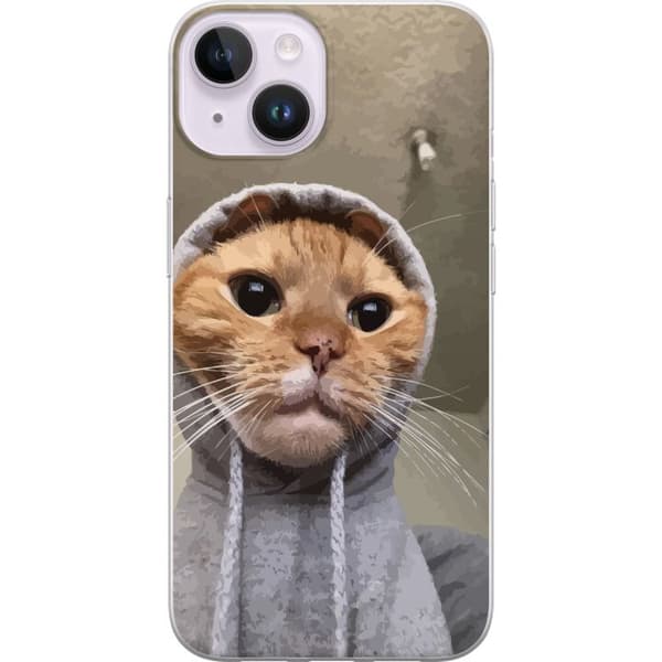 Kompatibelt Mobildeksel til Apple iPhone 14 Katt Genser