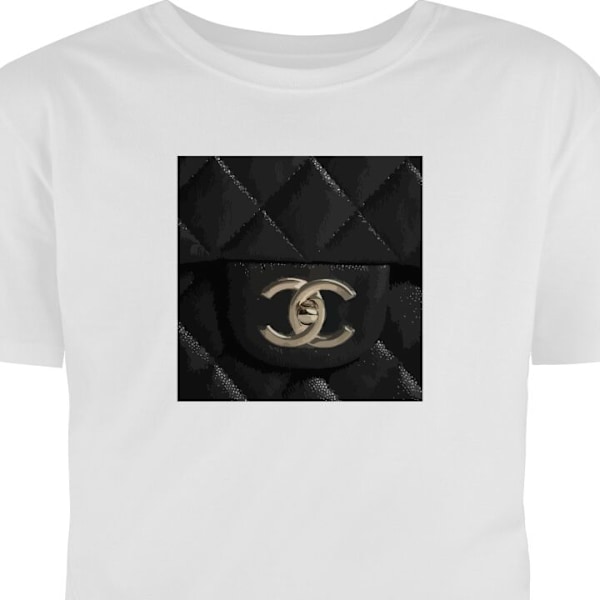 T-shirt för Vuxen | Klassisk Vuxen-T-shirt Chanel Black vit XL