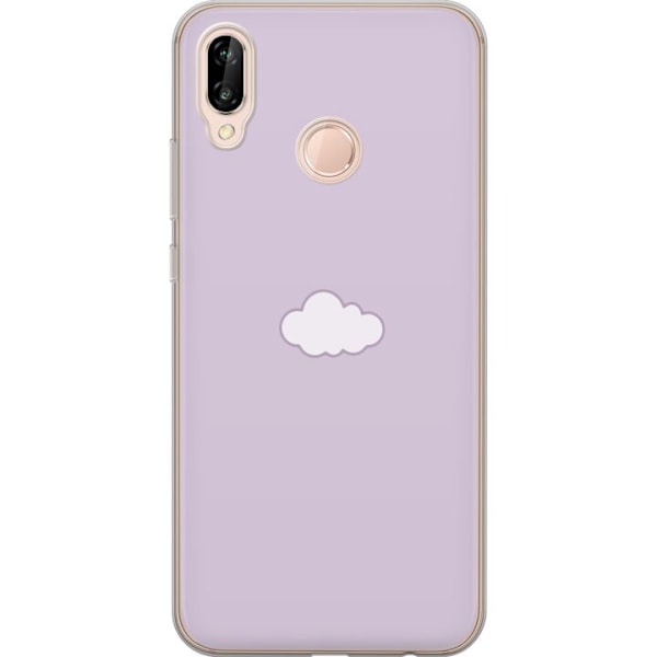 Huawei P20 lite Läpinäkyvä kuori Lila Pilvi - minimalistinen pilvi lila taustalla