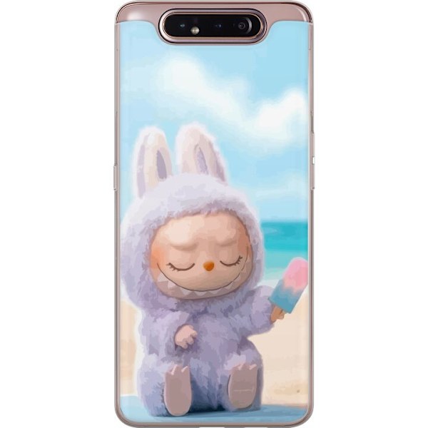 Samsung Galaxy A80 Läpinäkyvä kuori Labubu Vaaleanpunainen