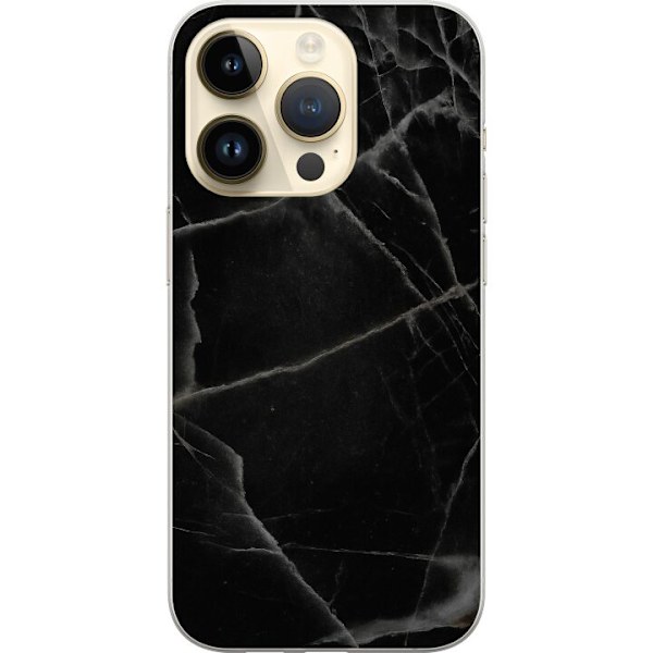 Apple iPhone 14 Pro Gennemsigtig cover Sort marmor