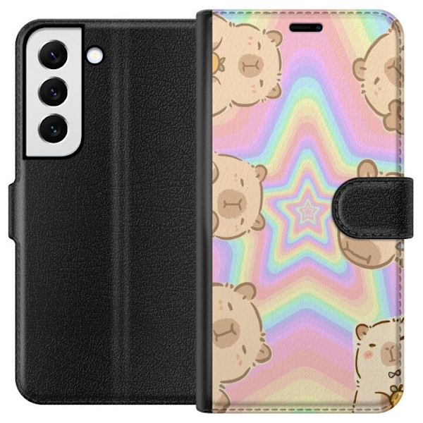 Samsung Galaxy S22 5G Lommeboketui Kawaii Capybara Galaxy Søt