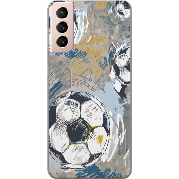 Samsung Galaxy S21 Gennemsigtig cover Fodbold