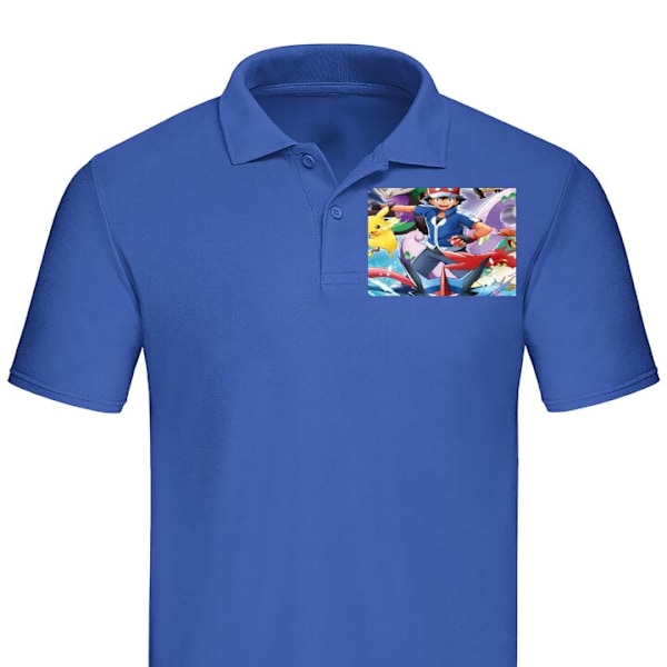 Poloshirt til Voksen | Elegant Poloshirt Pokemon Blå X-Large