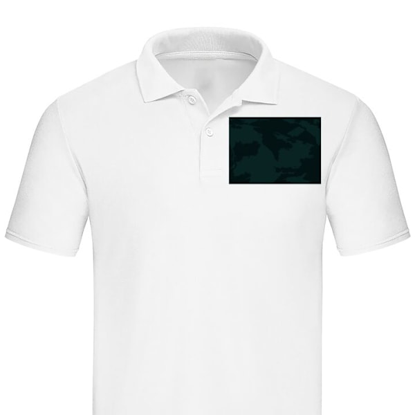 Poloshirt til Voksen | Elegant Poloshirt Grøn Hvid Stor