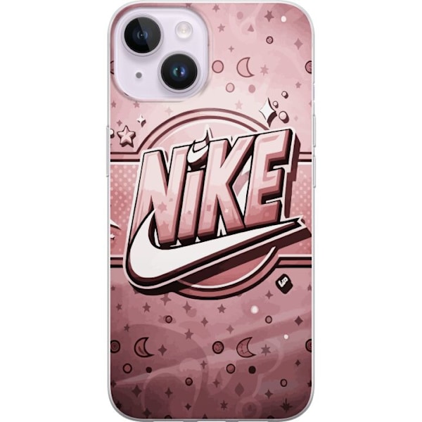 Apple iPhone 14 Gennemsigtig cover Nike Lyserød