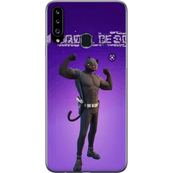 Samsung Galaxy A20s Gennemsigtig cover Fortnite - Meowscles