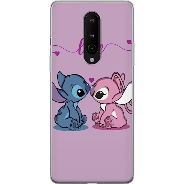 OnePlus 8 Läpinäkyvä kuori Lilo & Stitch – Angel Edition