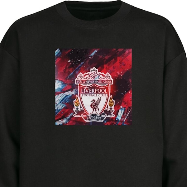 Sweatshirt för Vuxen | Klassisk Collegetröja Liverpool svart M