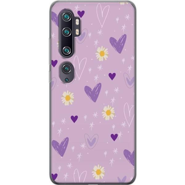 Xiaomi Mi Note 10 Gennemsigtig cover Blomster