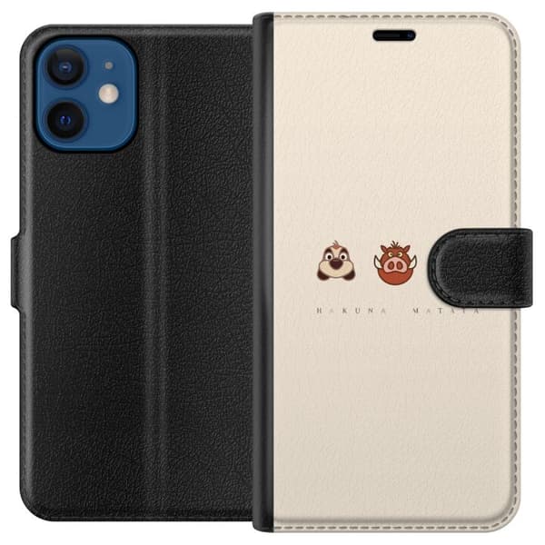 Kompatibel Tegnebogsetui til Apple iPhone 12 mini Hakuna matata