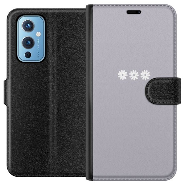 OnePlus 9 Tegnebogsetui Lilla Blomminimalisme - stilfuldt blom