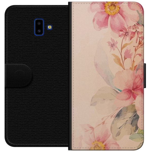 Samsung Galaxy J6+ Plånboksfodral Färgglada Blommor