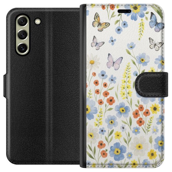 Samsung Galaxy S21 FE 5G Plånboksfodral Sommarblommor