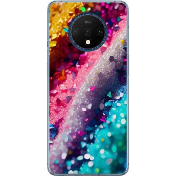 OnePlus 7T Läpinäkyvä kuori Glitter