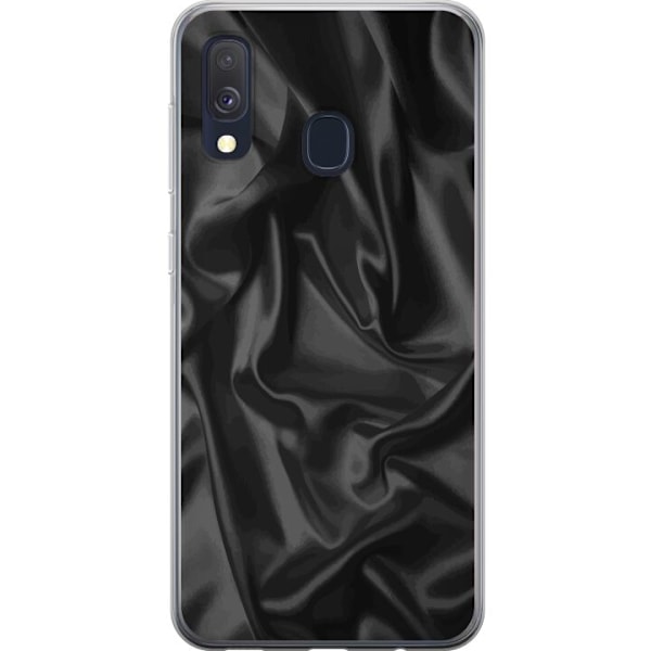 Samsung Galaxy A40 Läpinäkyvä kuori Silkki Musta