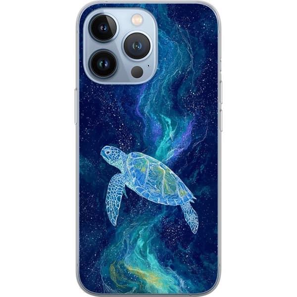 Kompatibelt Mobildeksel til Apple iPhone 13 Pro Havssköldpadda i stjärnhimmel blå