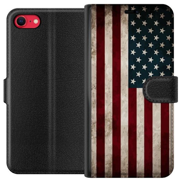 Apple iPhone 16e Lommeboketui USA Flagg