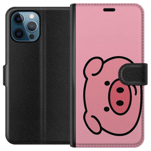 Apple iPhone 12 Pro Tegnebogsetui Kawaii Piggy
