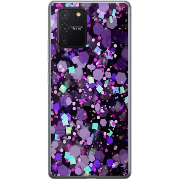 Samsung Galaxy S10 Lite Gjennomsiktig deksel Lilla Glitter