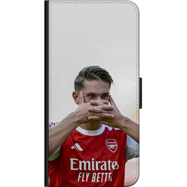 Kompatibelt Plånboksfodral till OnePlus 9 Pro Martin Ødegaard Arsenal – Närbild på målgest i matchtröja