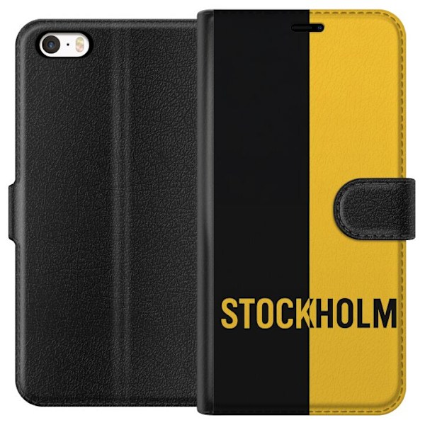 Apple iPhone SE (2016) Lompakkokotelo Stockholm – jalkapallo