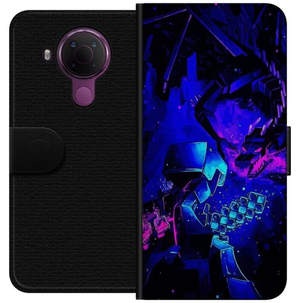Kompatibel Tegnebogsetui til Nokia 5.4 Minecraft