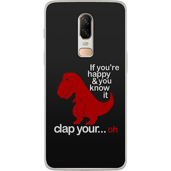 OnePlus 6 Läpinäkyvä kuori Dinosaurus