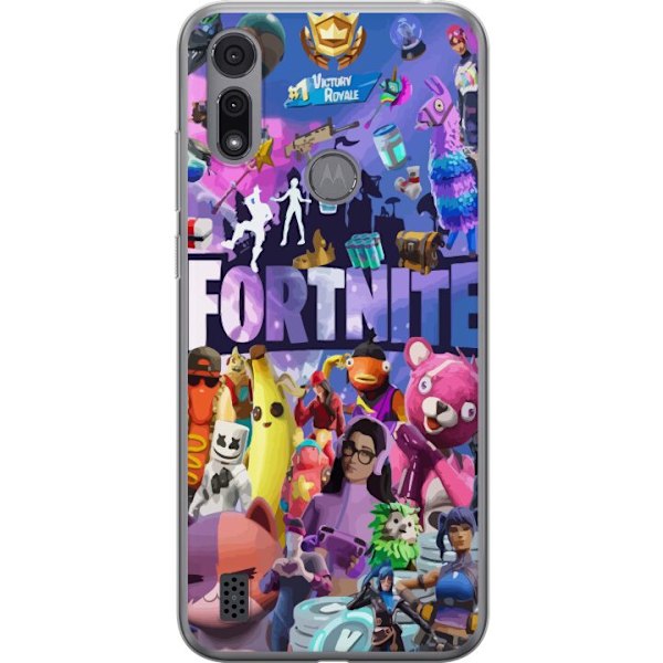 Motorola Moto E6i Gennemsigtig cover Fortnite