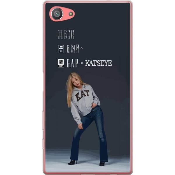 Kompatibelt Mobilskal till Sony Xperia Z5 Compact KATSEYE blond modebild grå