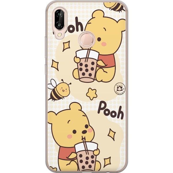 Huawei P20 lite Läpinäkyvä kuori Nalle Pooh - klassinen karhumotiivi uudessa tulkinnassa