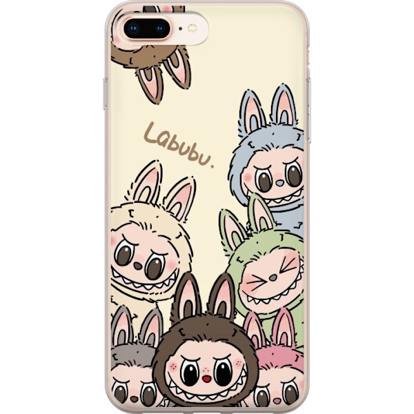 Apple iPhone 8 Plus Gjennomsiktig deksel Labubu Pastel Collect