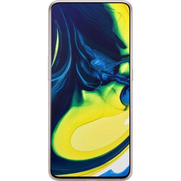 Samsung Galaxy A80 Gennemsigtig cover Op og ned bjørn