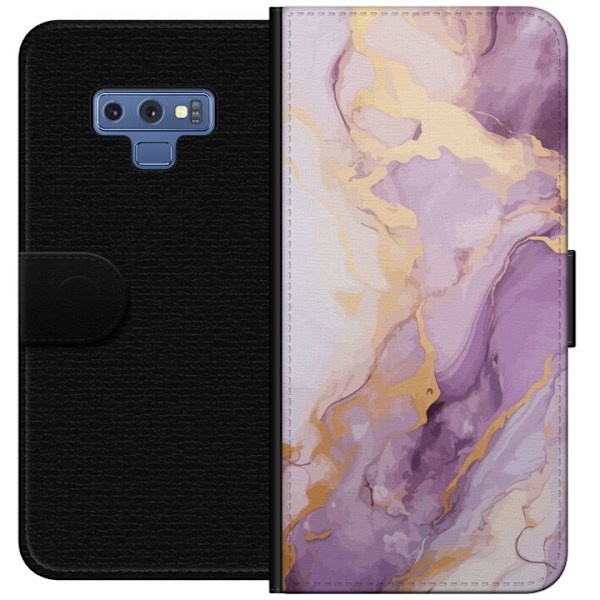 Samsung Galaxy Note9 Lommeboketui Marmor Lilla Gull