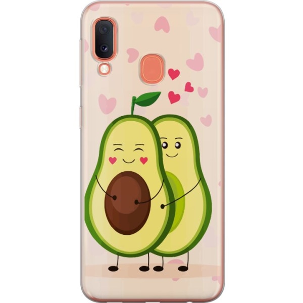 Samsung Galaxy A20e Gennemsigtig cover Avokado Kærlighed