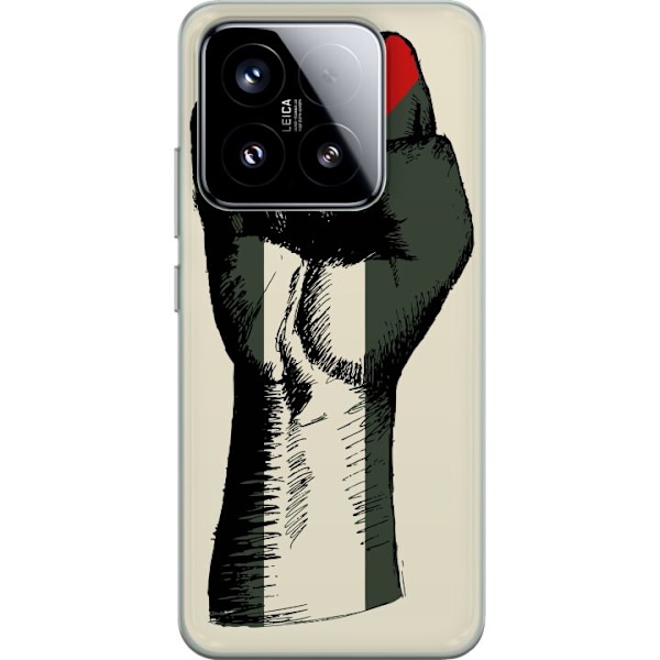 Xiaomi 15 Genomskinligt Skal Hand knuten i Palestinas färger – kraftfull symbol för frihetsrörelsen