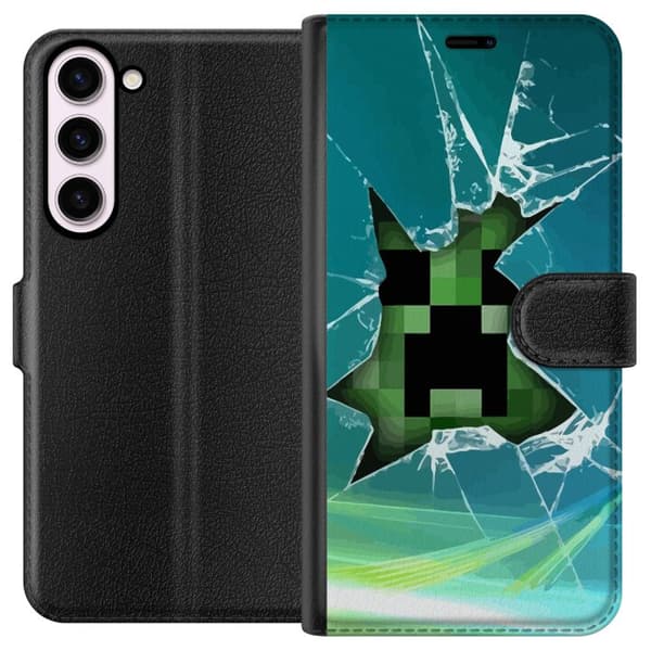 Kompatibelt Plånboksfodral till Samsung Galaxy S23+ MineCraft