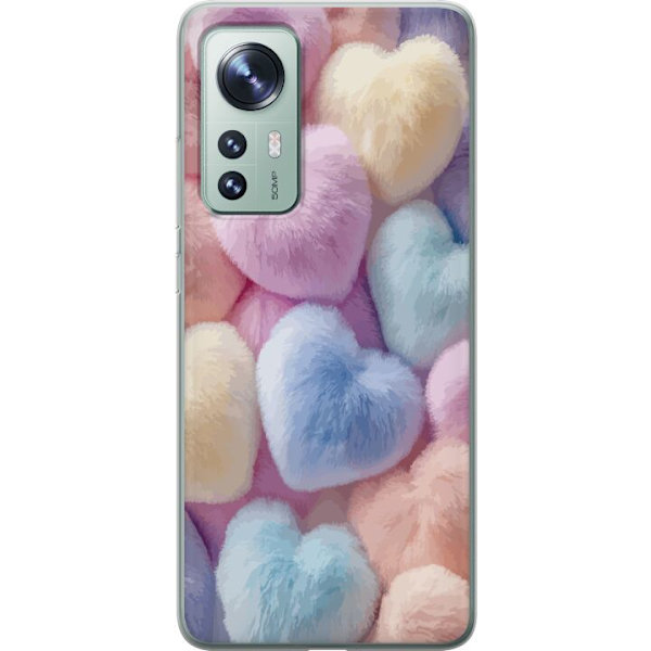 Xiaomi 12 Läpinäkyvä kuori Sydämet Rakkaus Graafinen Suunnittelu Romanttinen Teema Suosittu Symboli Graafinen Malli Koristelu