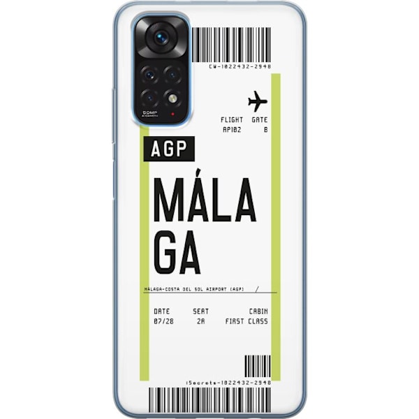 Xiaomi Redmi Note 11 Gennemsigtig cover Malaga