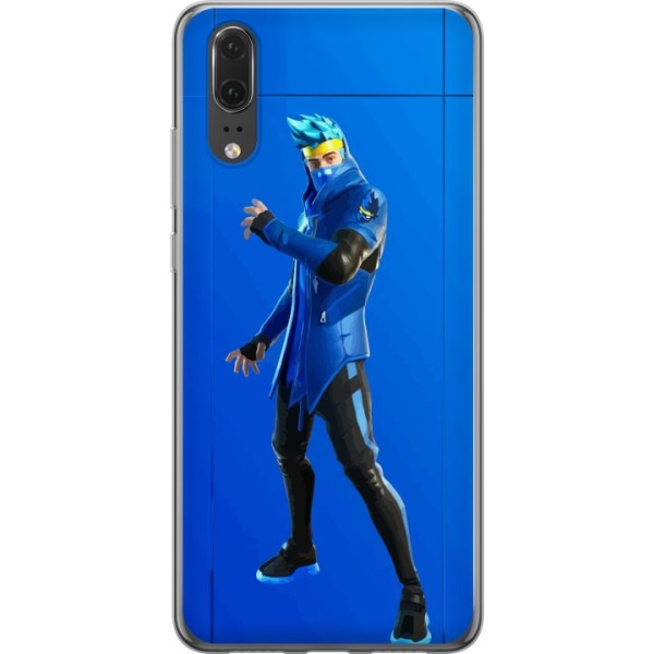 Huawei P20 Läpinäkyvä kuori Fortnite - Ninja Blue