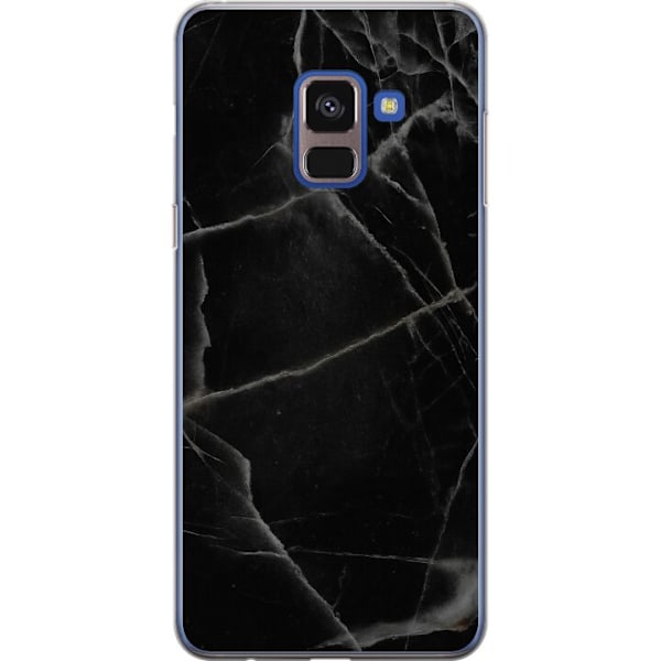 Samsung Galaxy A8 (2018) Läpinäkyvä kuori Musta marmori
